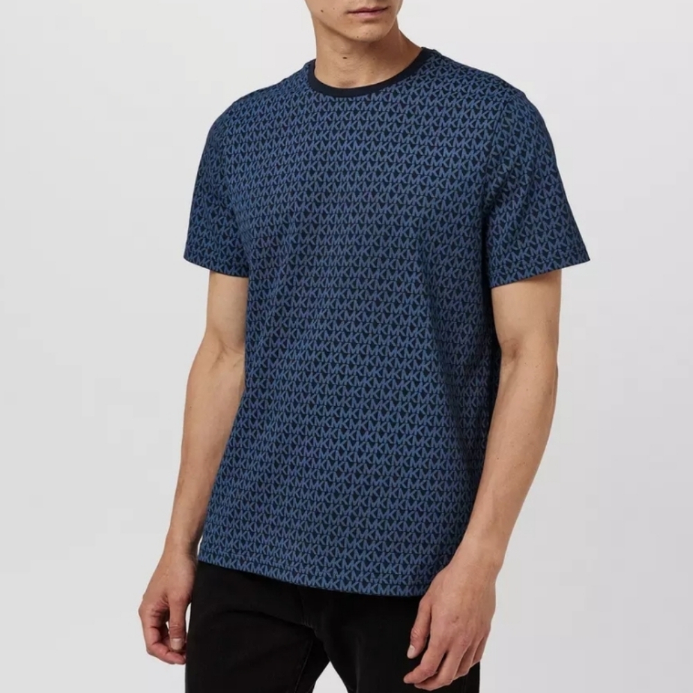 Men's Blue Patterned Shirt